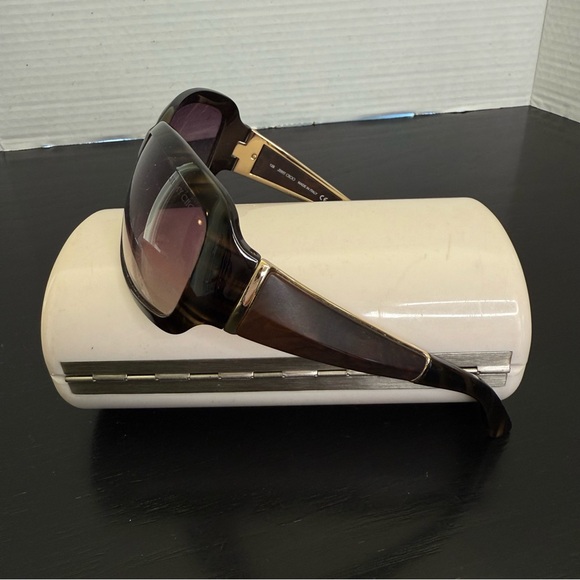 Jimmy Choo Black/Brown Sunglasses with Case - Picture 3 of 6